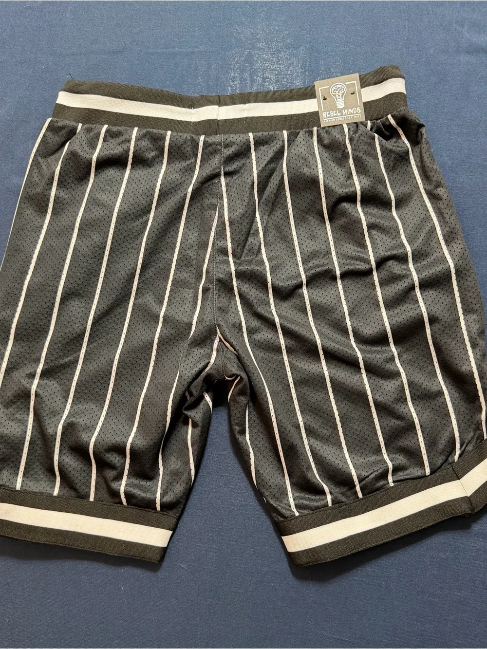 Rebel Minds Polyester Size med NWT Pinstripe Mesh Shorts